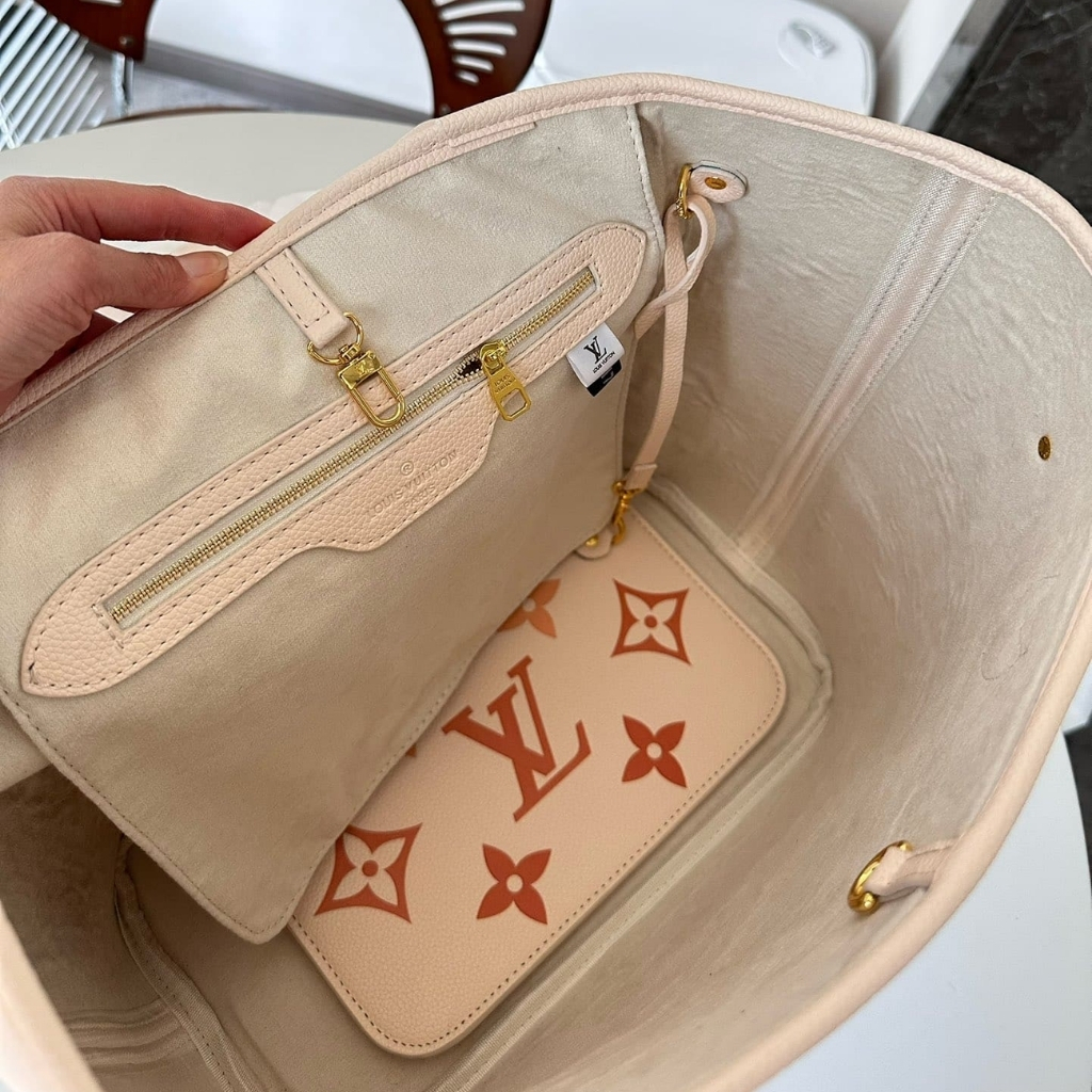 Louis Vuitton Neverfull MM Bag Beige Clair 33cm M46516 - Image 9