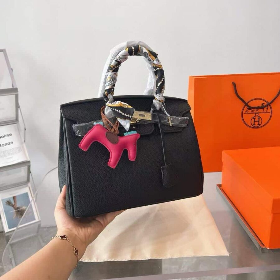 Alternative view of Hermes Birkin 35 Togo Leather Handbag Black 35cm