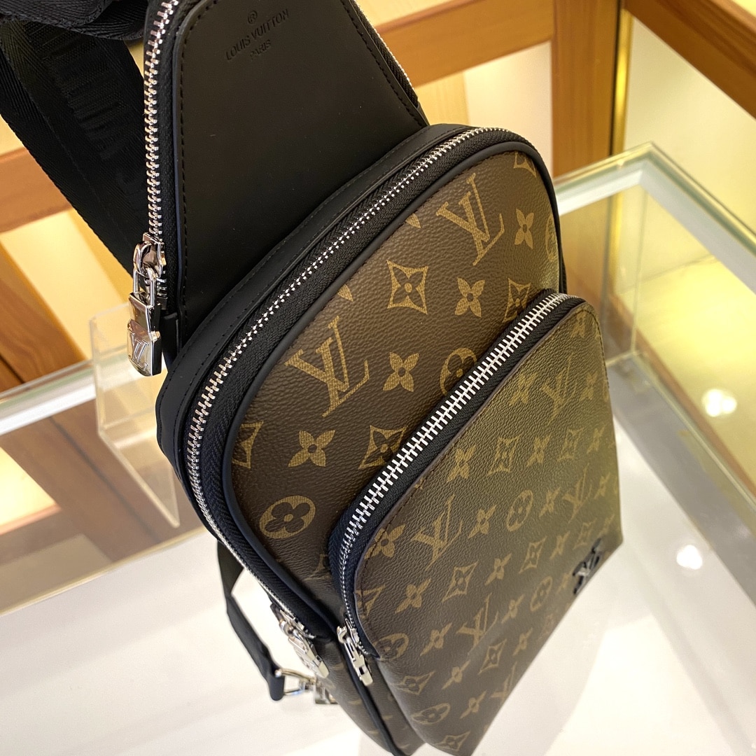 Louis Vuitton Avenue Slingbag Nm Monogram Macassar 31Cm M46327 - Image 9