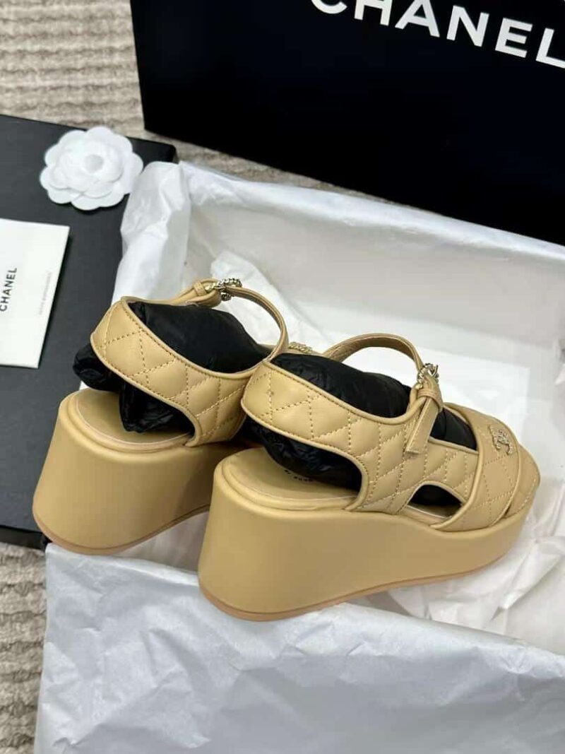 Alternative view of Chanel Quilted Sandals Beige G39918