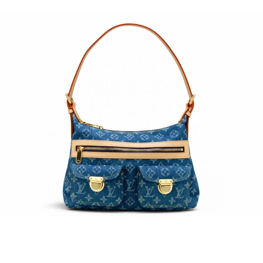 Louis Vuitton Baggy PM Monogram Denim Blue 30Cm M95049