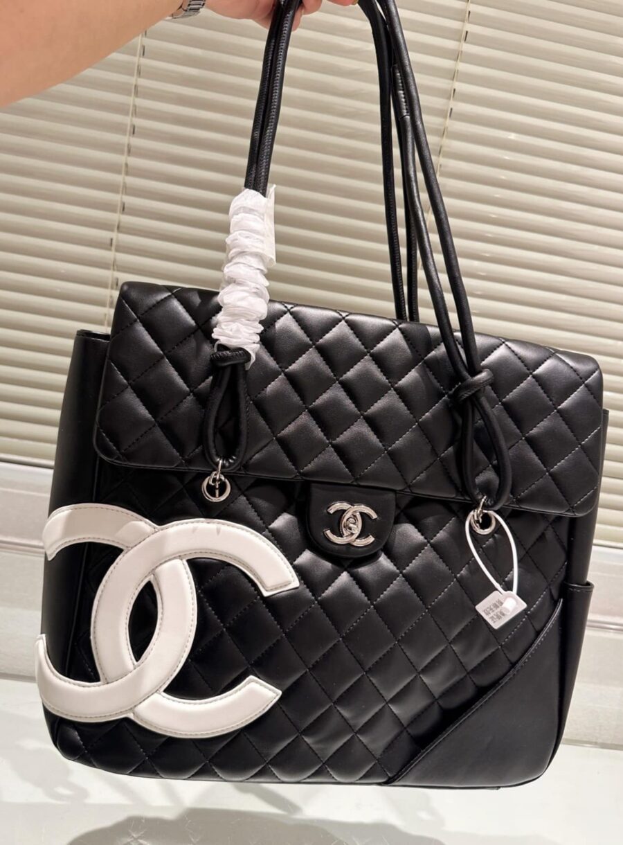 Alternative view of Chanel Cambon Flap Tote Quilted Leather Black 36Cm