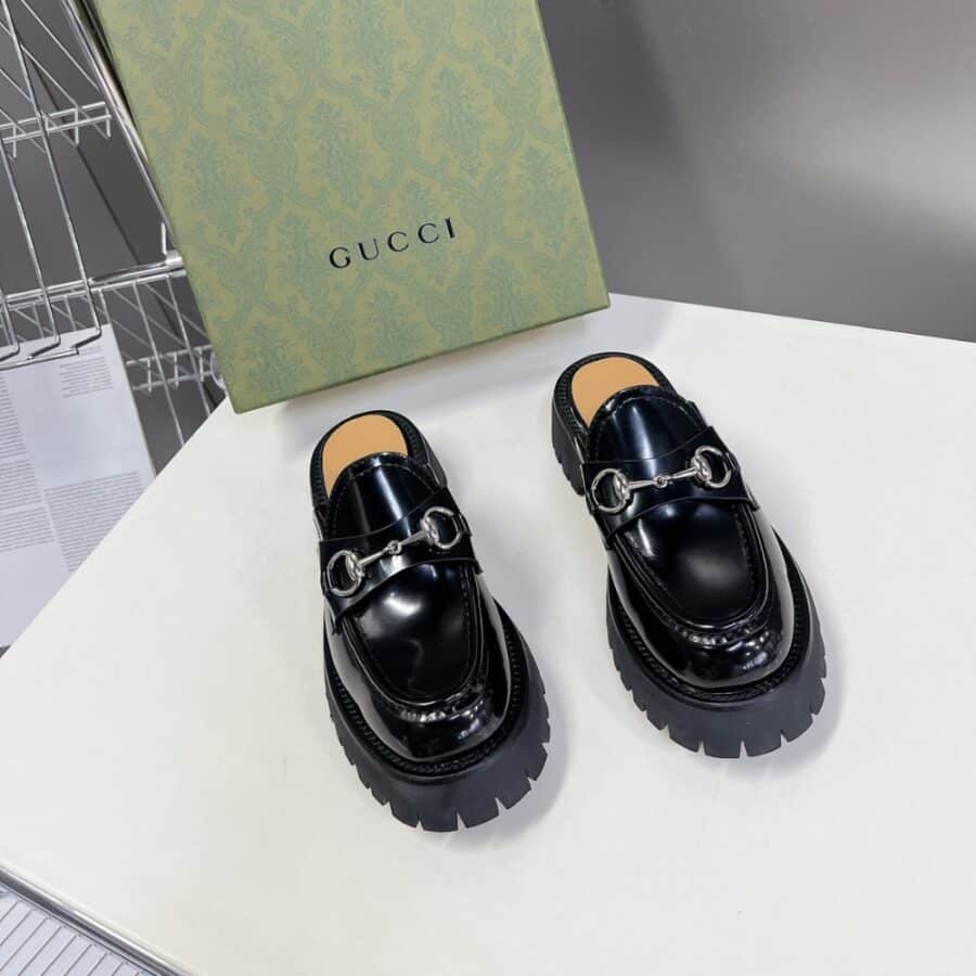 Alternative view of Gucci Women'S Mule With Horsebit Black 764207 Ds800 1000