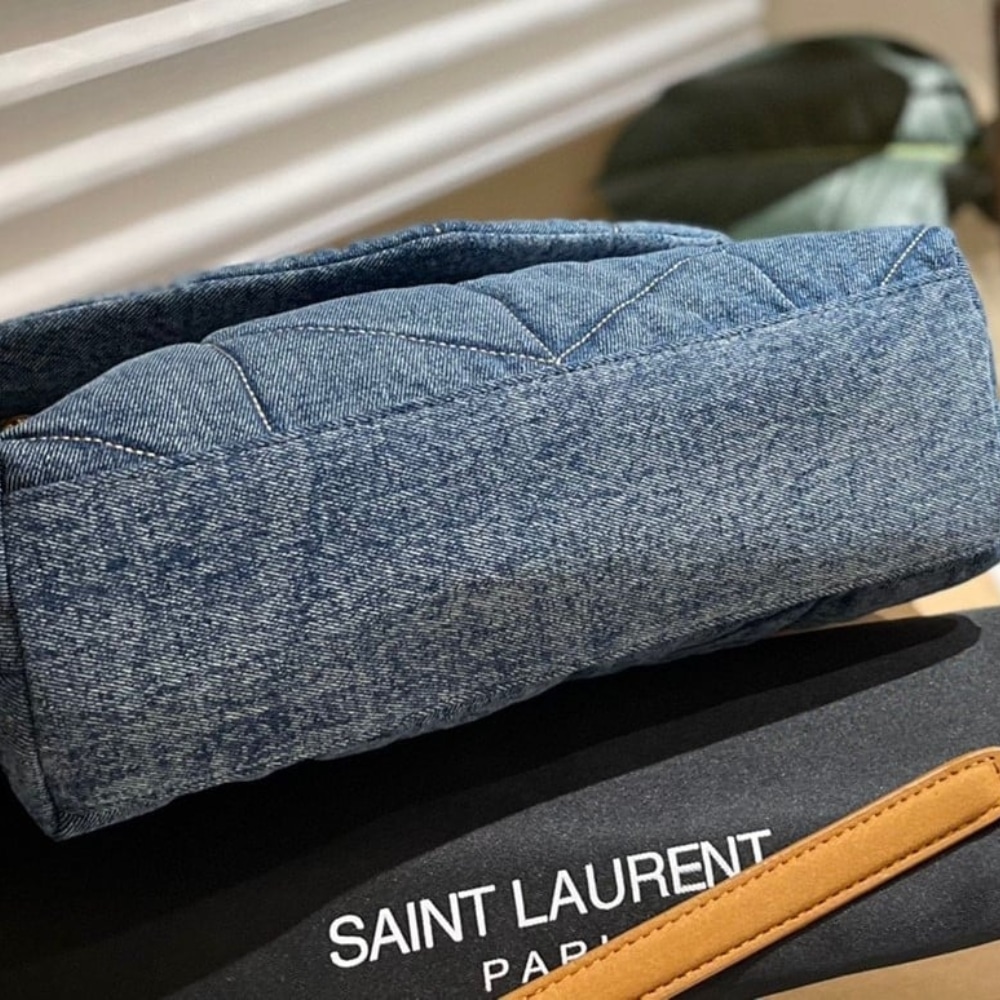 Saint Laurent Puffer Toy Denim Blue 28Cm 7593372PT674575 - Image 8