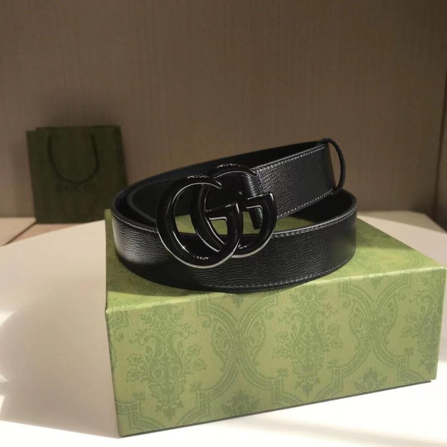 Alternative view of Gucci Gg Marmont Thin Belt Black Leather 414516 18Yxv 1000