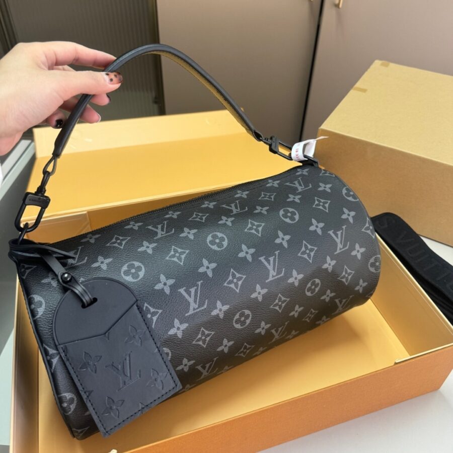 Alternative view of Louis Vuitton Soft Polochon Monogram Macassar Canvas Black 34Cm M46796
