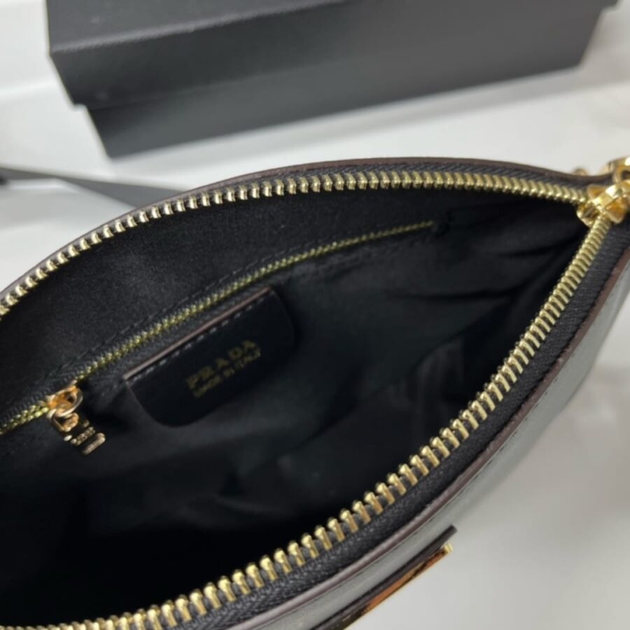 Alternative view of Prada Leather Mini Shoulder Bag Black 21Cm 1Bh212 2Aix F0002 V Nvm