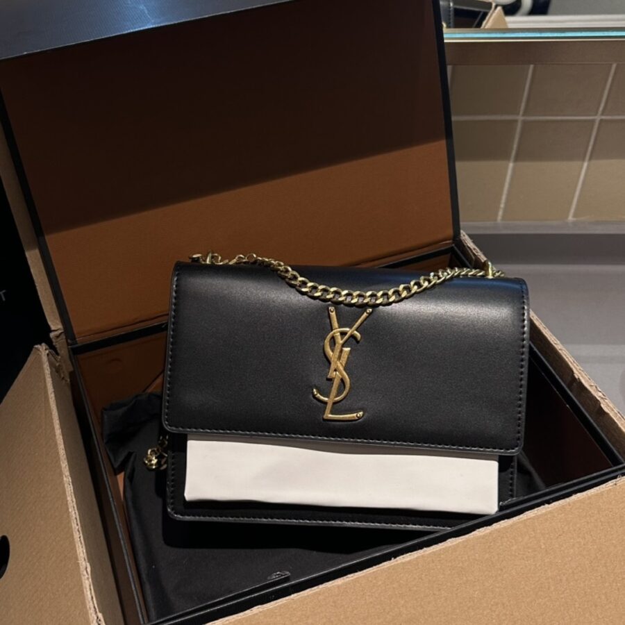 Alternative view of Saint Laurent Sunset Medium In Smooth Leather Bag Black 22Cm 634723 D4267 1031