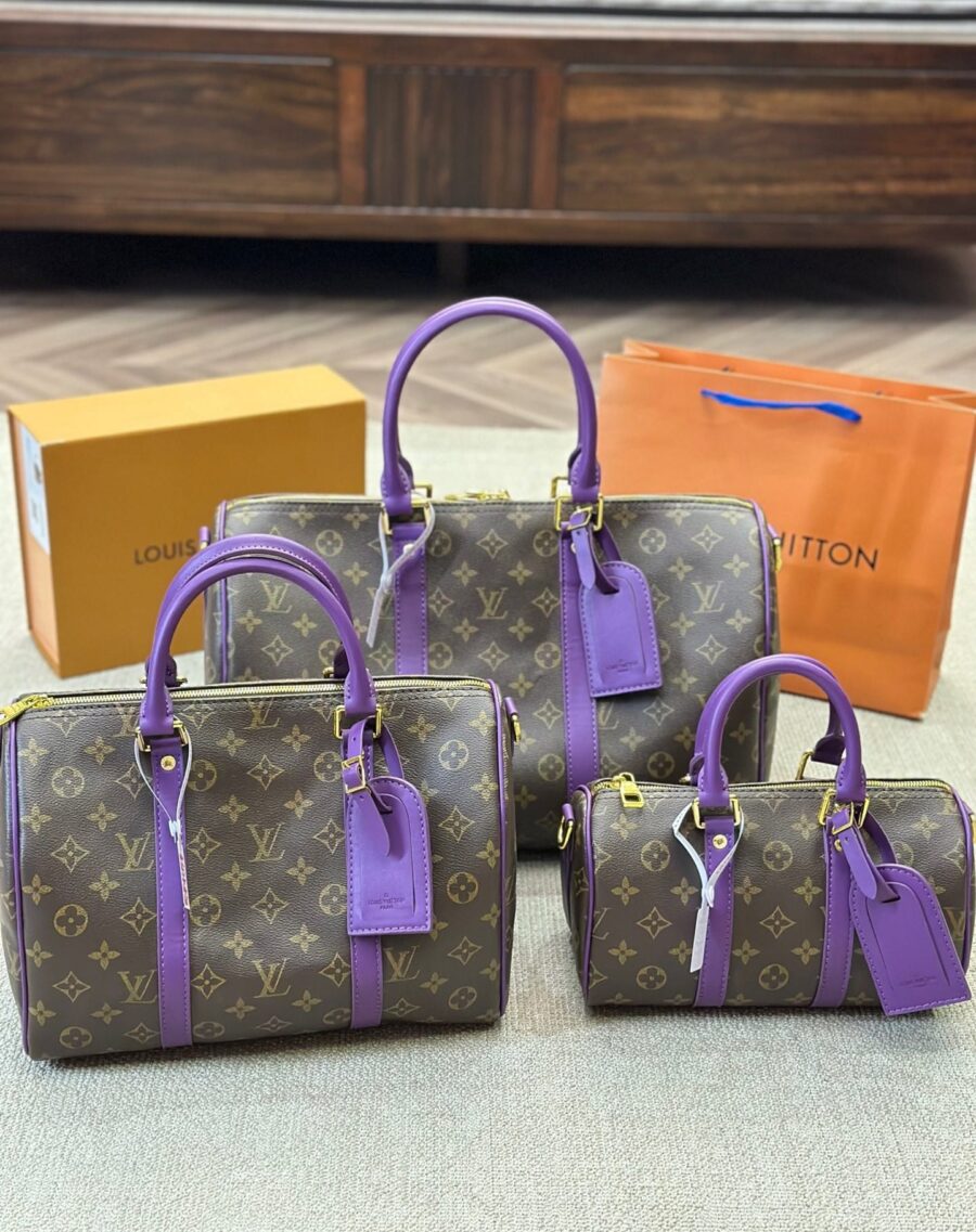 Alternative view of Louis Vuitton Keepall Bandoulière Violet Fonce 40Cm M46775