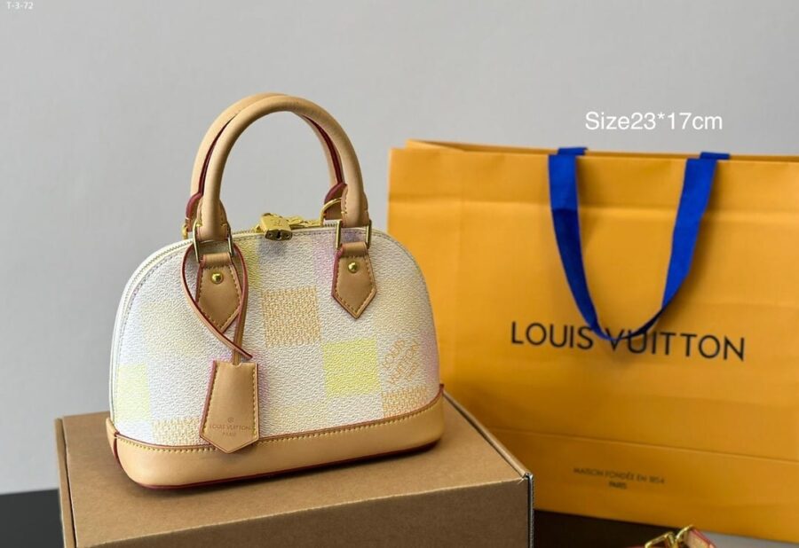Alternative view of Louis Vuitton Alma BB Damier Canvas Peach 23Cm N40516