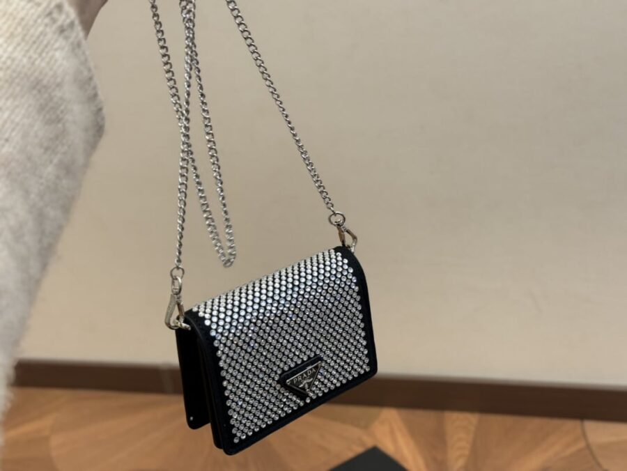Alternative view of Prada Cardholder With Shoulder Strap And Crystals 13Cm 1Mr024 2Awl F0T7O