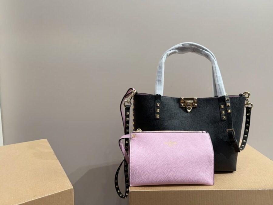 Alternative view of Valentino Garavani Rockstud Small Tote Bag Black 26Cm