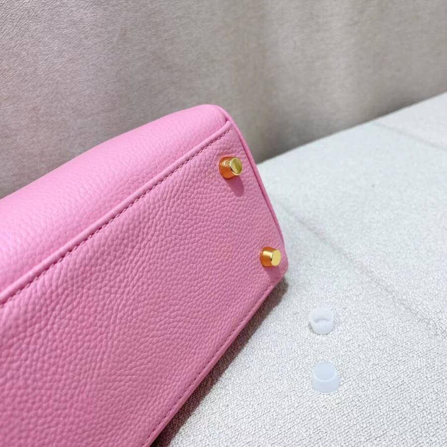 Alternative view of Hermès Kelly 28 Sellier Handbag In Rose Confetti Epsom Leather 28Cm