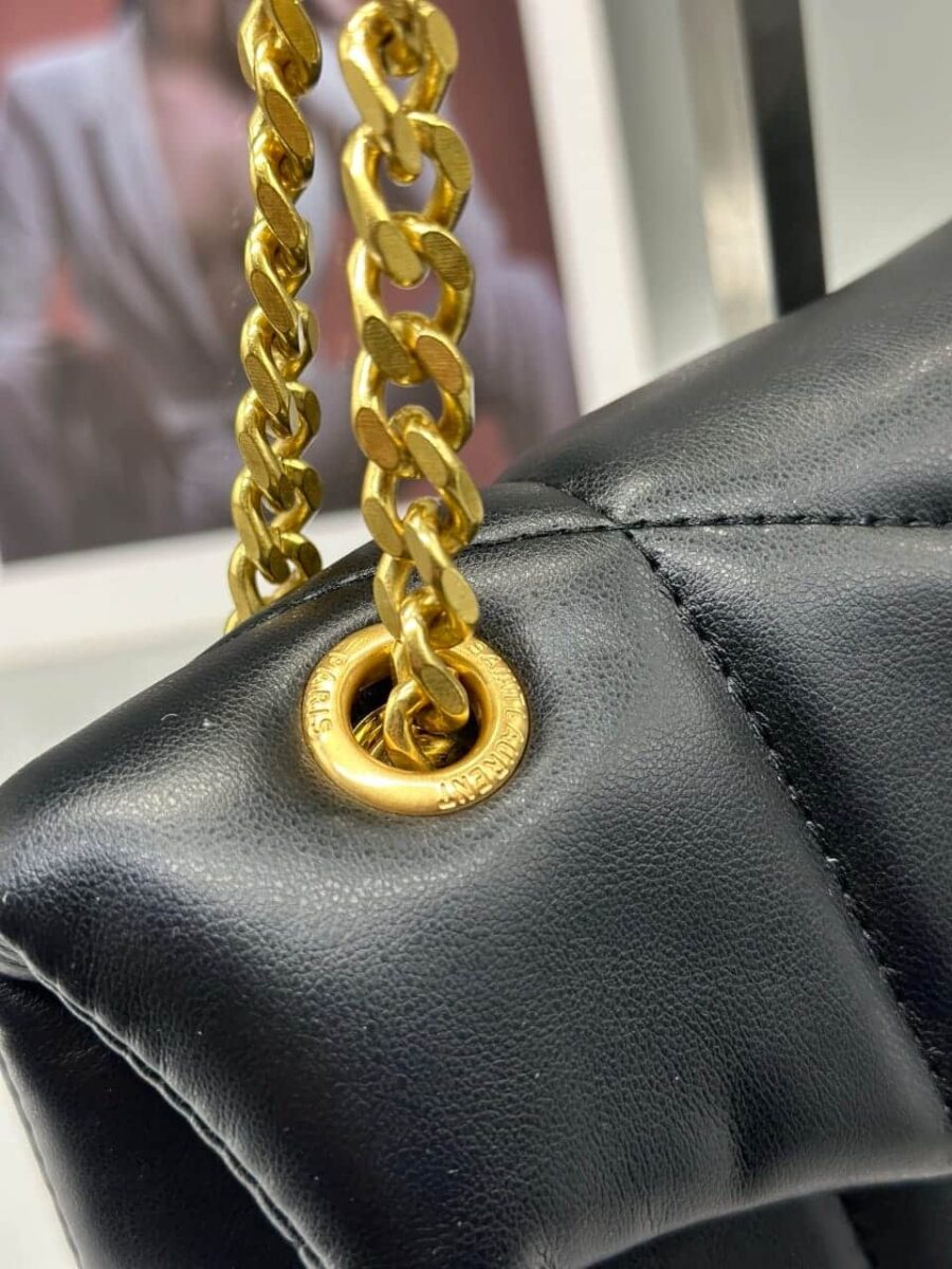 Alternative view of Saint Laurent Loulou Puffer Small Shoulder Bag In Black 28Cm