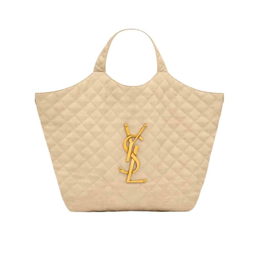 Saint Laurent Icare Maxi Shopping Bag In Quilted Beige 50Cm 698651AABR89748