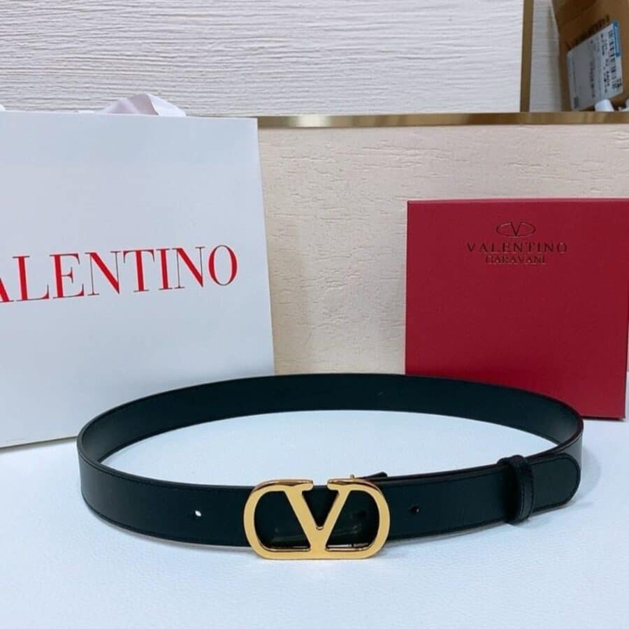 Alternative view of Valentino Garavani Leather Belt Vlogo Reversible Black 40mm 6Y2T0Q87ECU 0NO