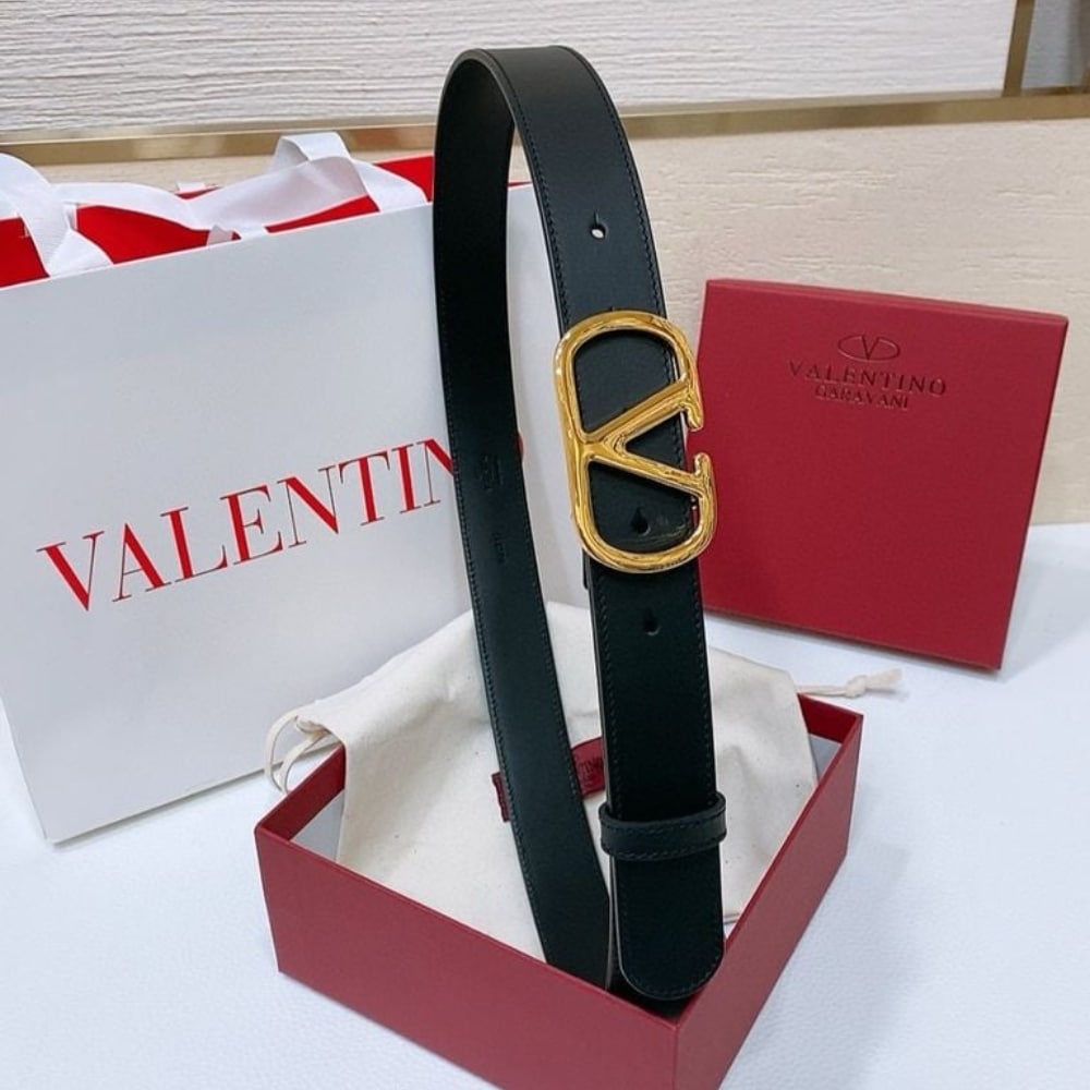 Valentino Garavani Leather Belt Vlogo Reversible Black 40mm 6Y2T0Q87ECU 0NO - Image 4