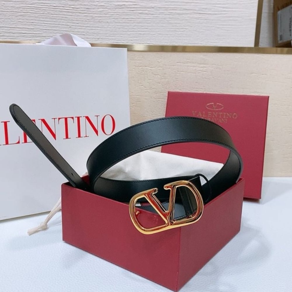 Valentino Garavani Leather Belt Vlogo Reversible Black 40mm 6Y2T0Q87ECU 0NO - Image 3