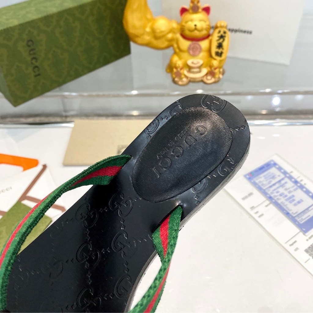 Gucci GG Thong Web Sandal Black 270374 H9020 8476 - Image 5