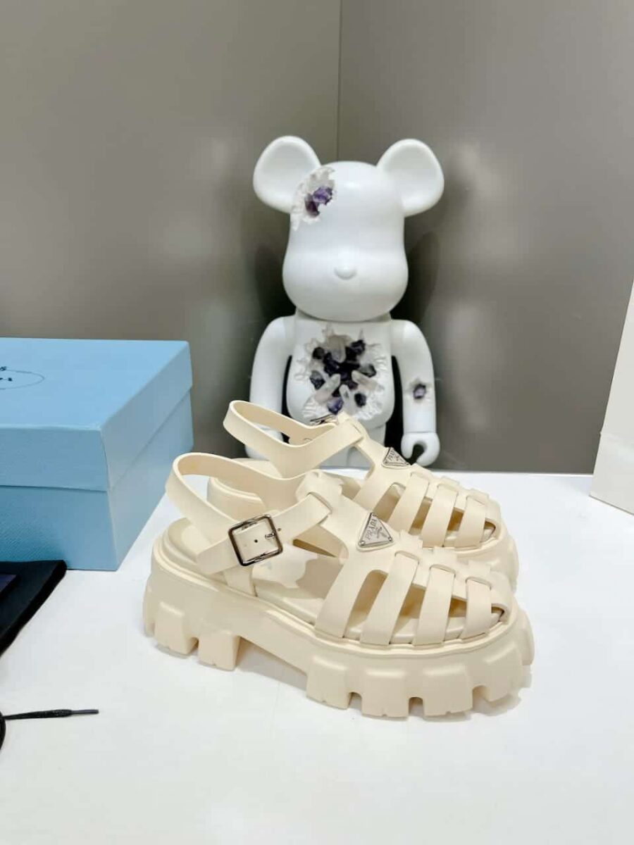 Alternative view of Prada Rubber Monolith Sandals Quartz 1X853M 3Lkk F0482 F Dd55