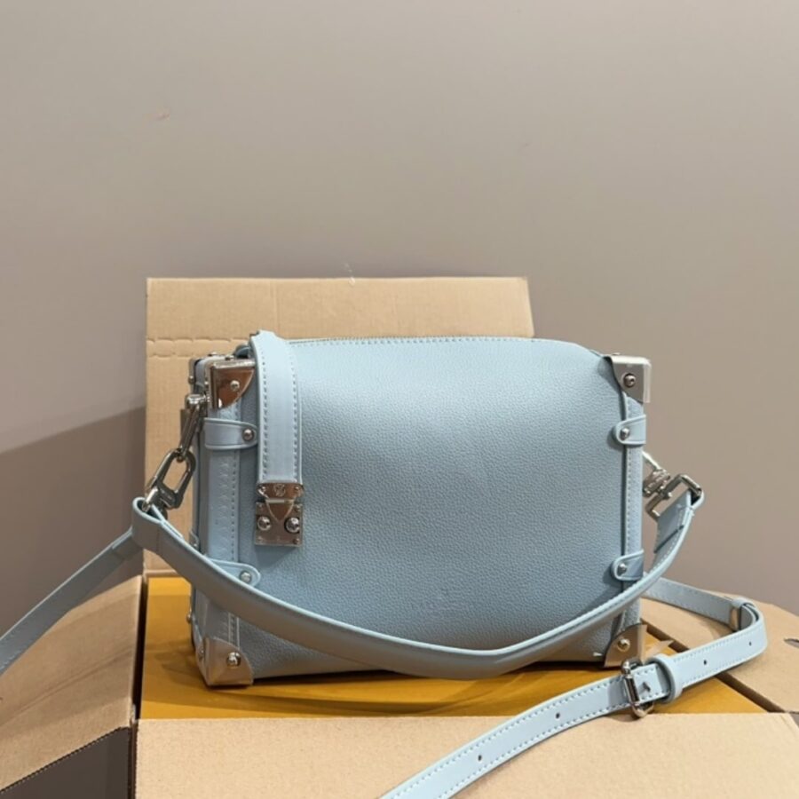 Alternative view of Louis Vuitton Side Trunk MM Grained Calf Leather Bleu Olympe 23Cm M25067