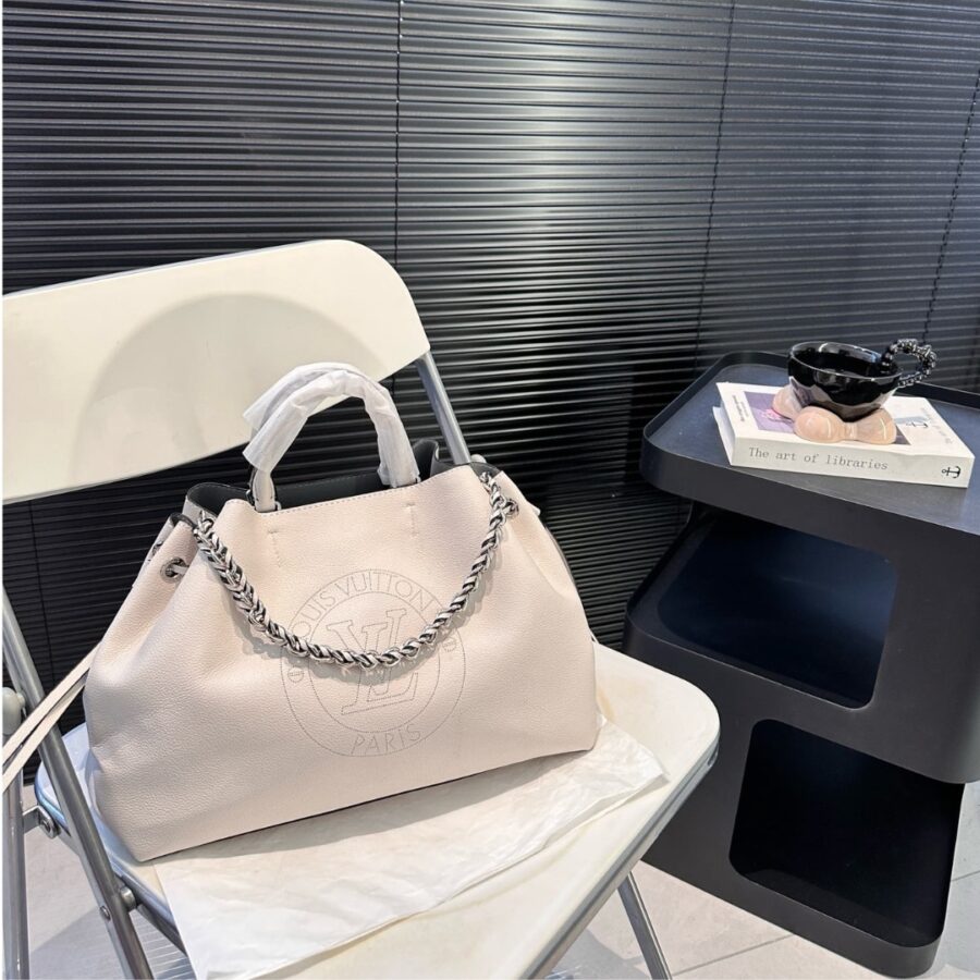 Alternative view of Louis Vuitton Bella Tote Bag Mahina Perforated In Beige 32Cm M11733