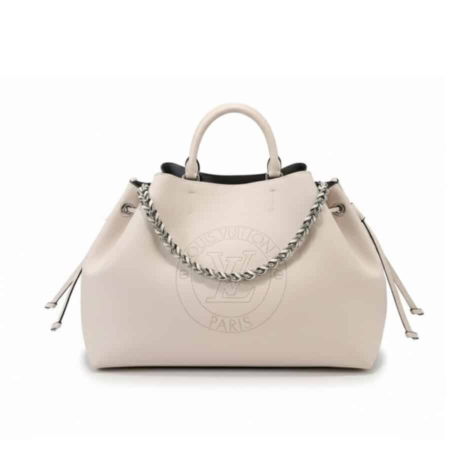 Louis Vuitton Bella Tote Bag Mahina Perforated In Beige 32Cm M11733
