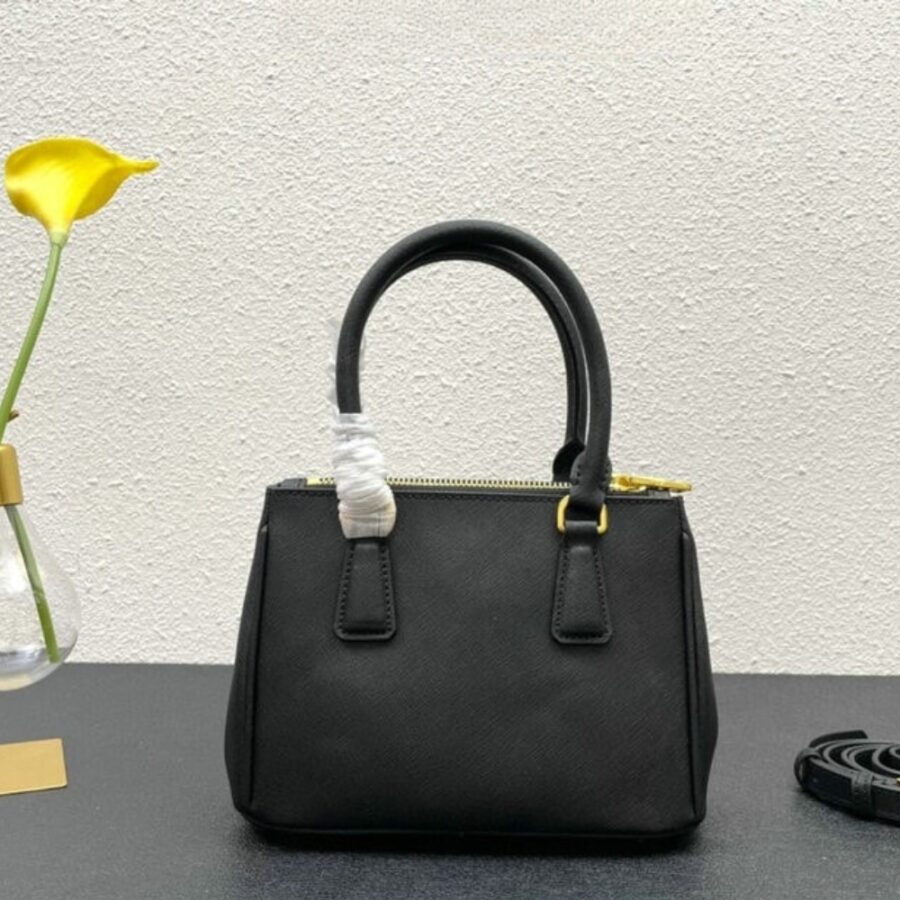 Alternative view of Prada Galleria Saffiano Leather Mini Bag Black 20Cm 1Ba906 Nzv F0002 V Eom