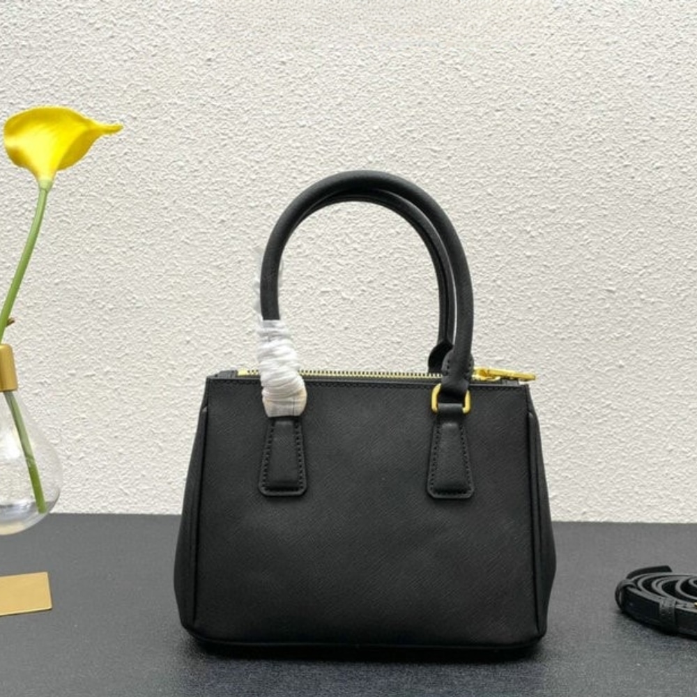 Prada Galleria Saffiano Leather Mini Bag Black 20Cm 1Ba906 Nzv F0002 V Eom - Image 2