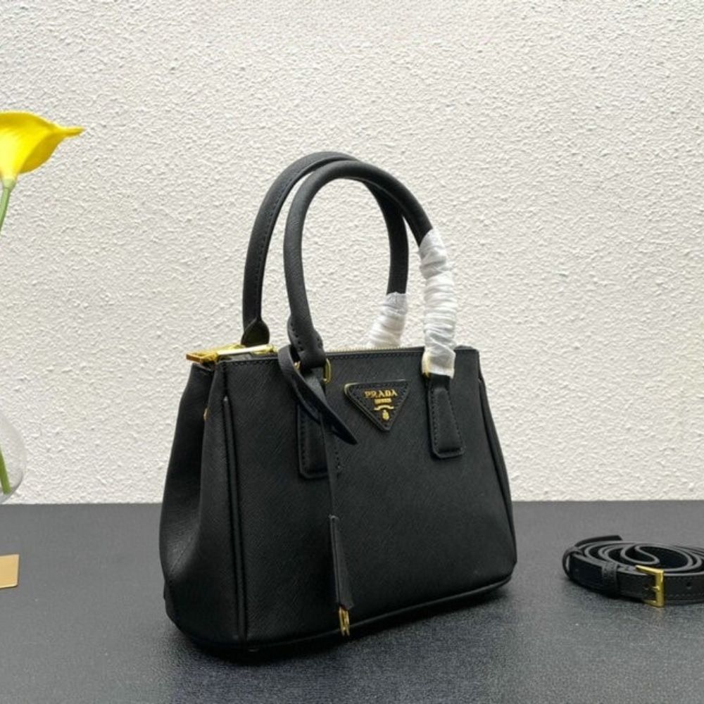 Prada Galleria Saffiano Leather Mini Bag Black 20Cm 1Ba906 Nzv F0002 V Eom - Image 6