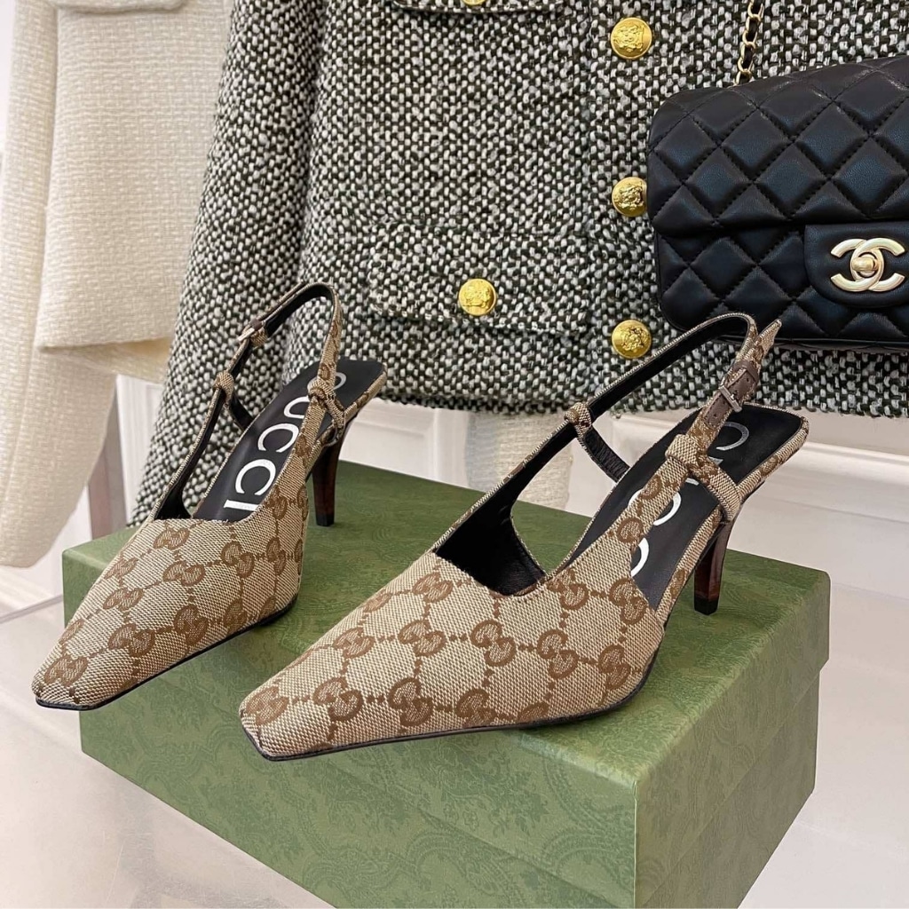 Gucci Women’s GG Slingback Pump Beige 675420 KY980 9763 - Image 2