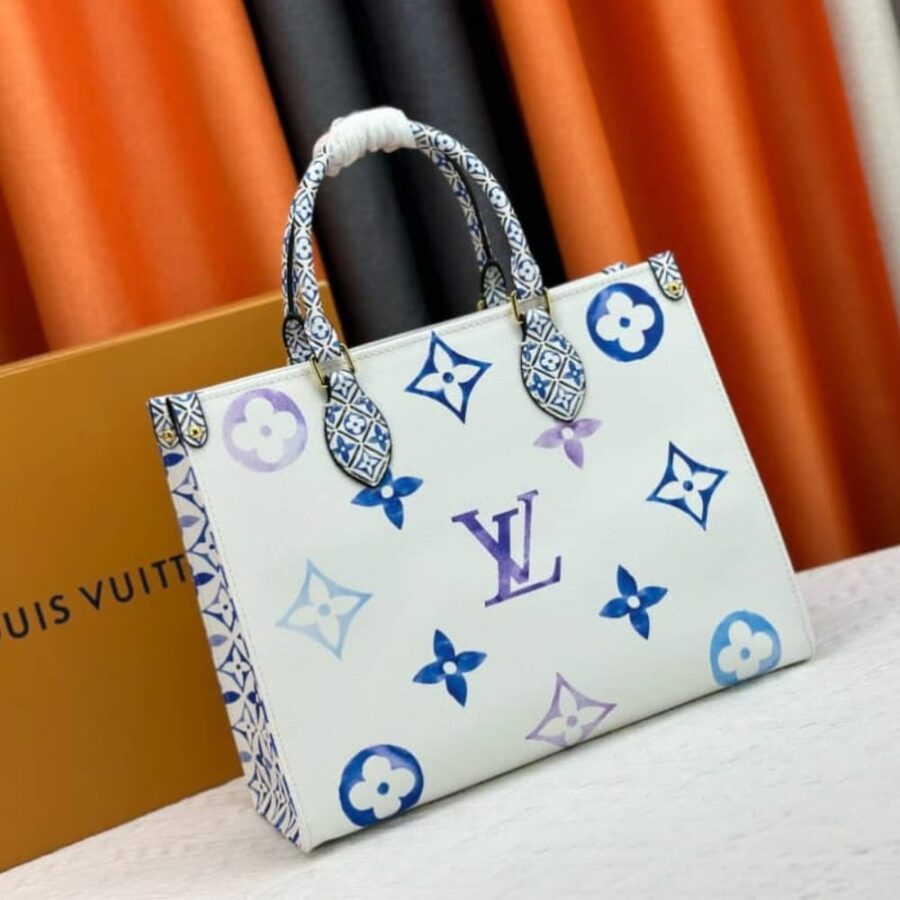 Alternative view of Louis Vuitton By The Pool Onthego PM Tote Bag Blue 35Cm