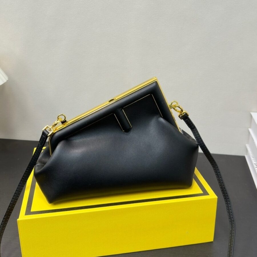 Alternative view of Fendi First Small Nappa Leather Bag Black 23Cm 8Bp129Abvef0Kur