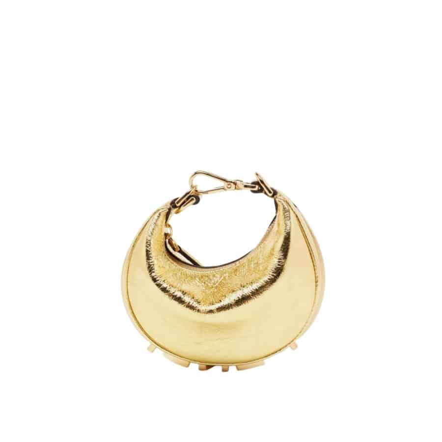 Fendi Nano Fendigraphy Mini Bag Metallic Gold 16Cm