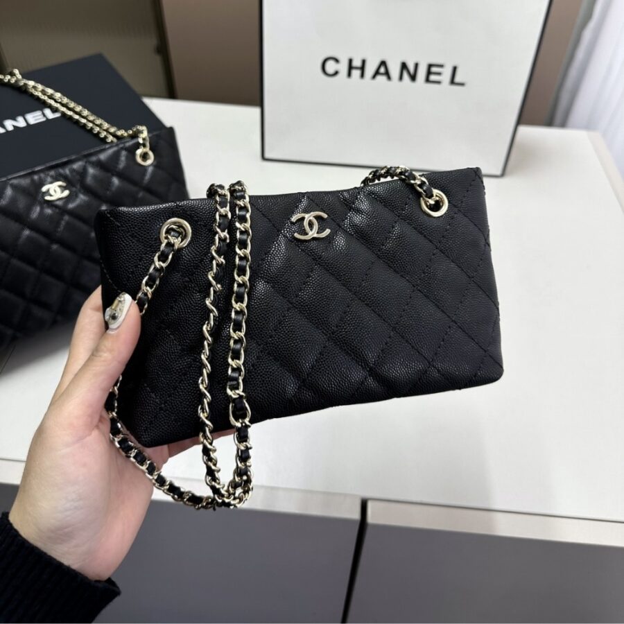 Alternative view of Chanel Clutch With Chain Bag Black 20cm
