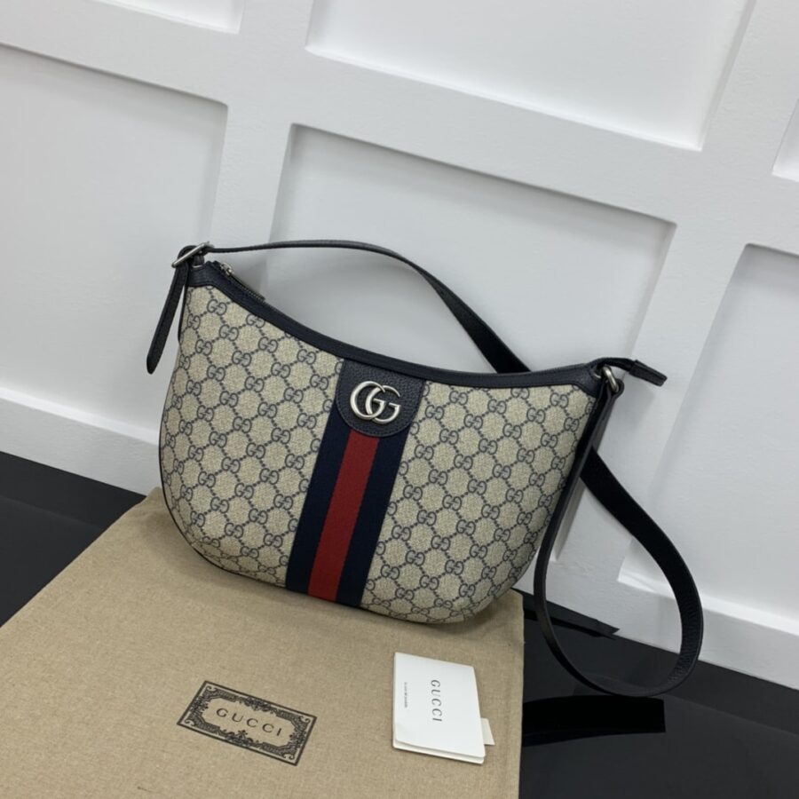 Alternative view of Gucci Ophidia Small Shoulder Navy Blue Bag 598125 2Zgmn 4076
