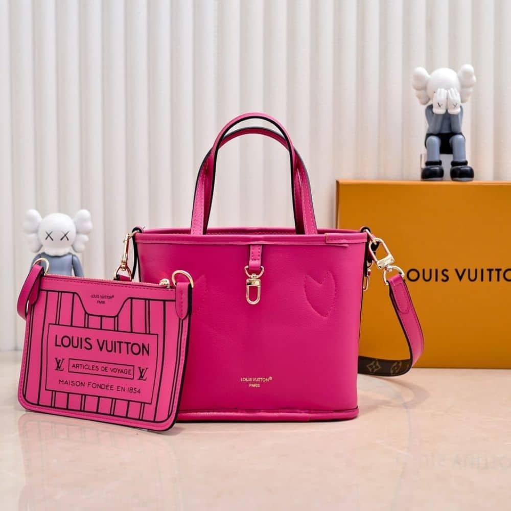 Louis Vuitton Neverfull Bandoulière Inside Out BB Monogram Rose 20Cm M12106 - Image 2
