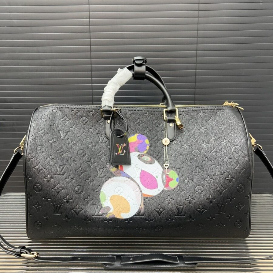 Alternative view of Louis Vuitton X Takashi Murakami Keepall Black 50Cm