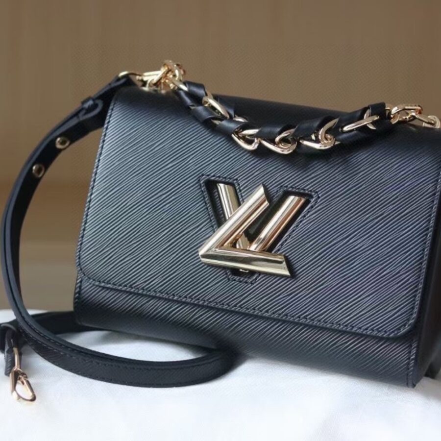 Alternative view of Louis Vuitton Lv Twist MM Leather Handbag Black 23Cm