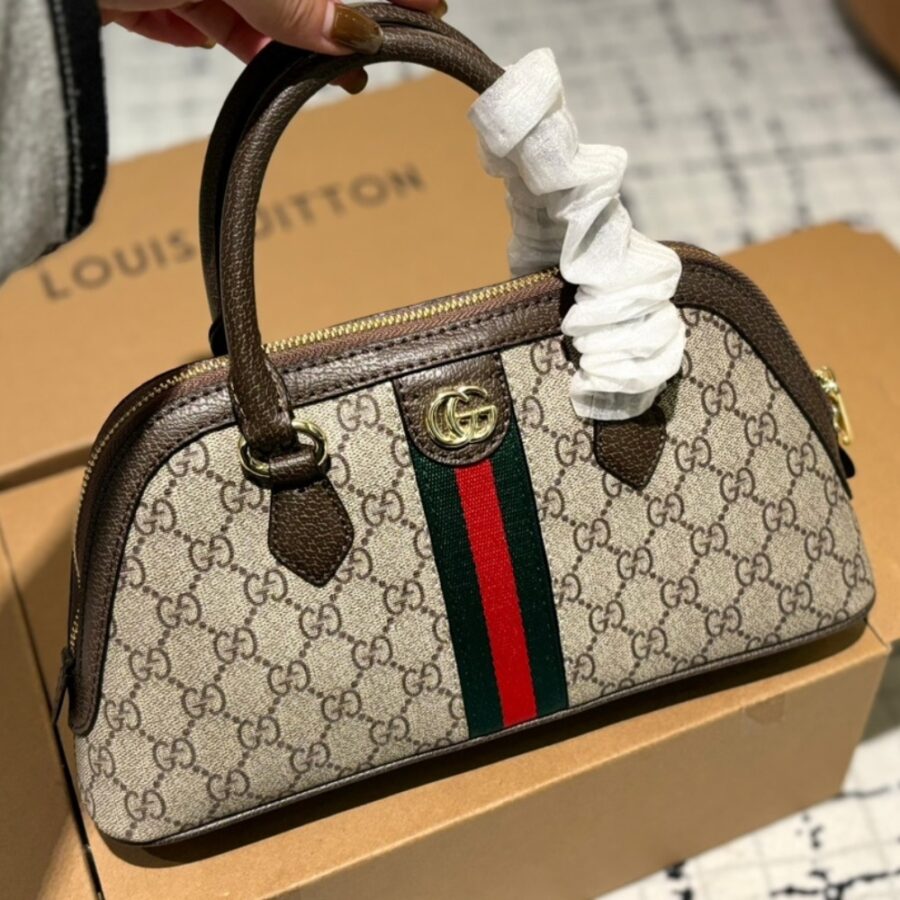 Alternative view of Gucci Ophidia Small Top Handle Bag Beige And Ebony 30Cm