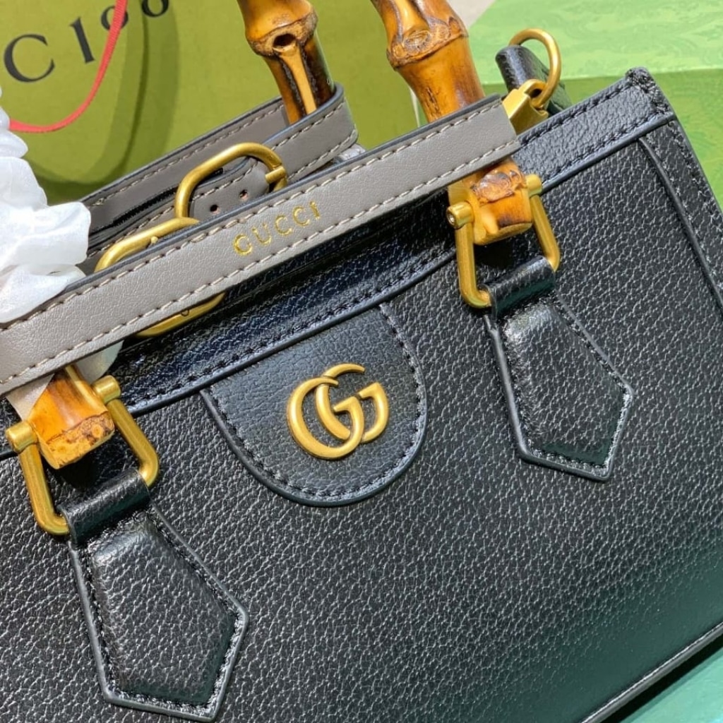 Gucci Diana Small Shoulder Bag Black Leather 25cm 735153 DJ24T 1092 - Image 5