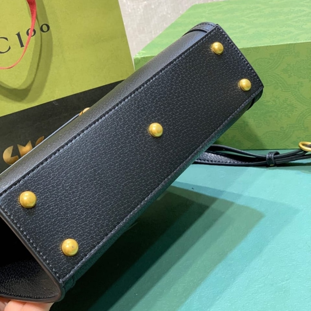 Gucci Diana Small Shoulder Bag Black Leather 25cm 735153 DJ24T 1092 - Image 6