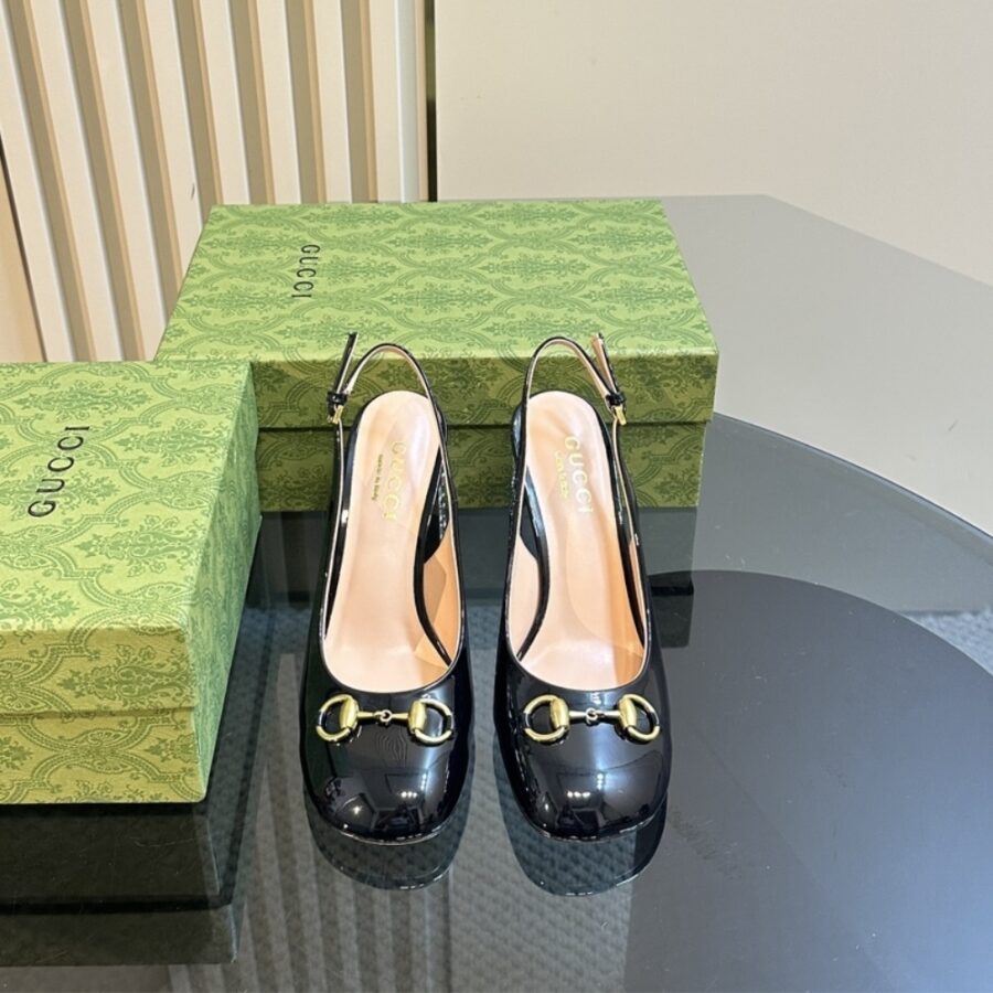 Alternative view of Gucci Women's Horsebit Pump With Crystals Black ‎795984 Bnc00 1000