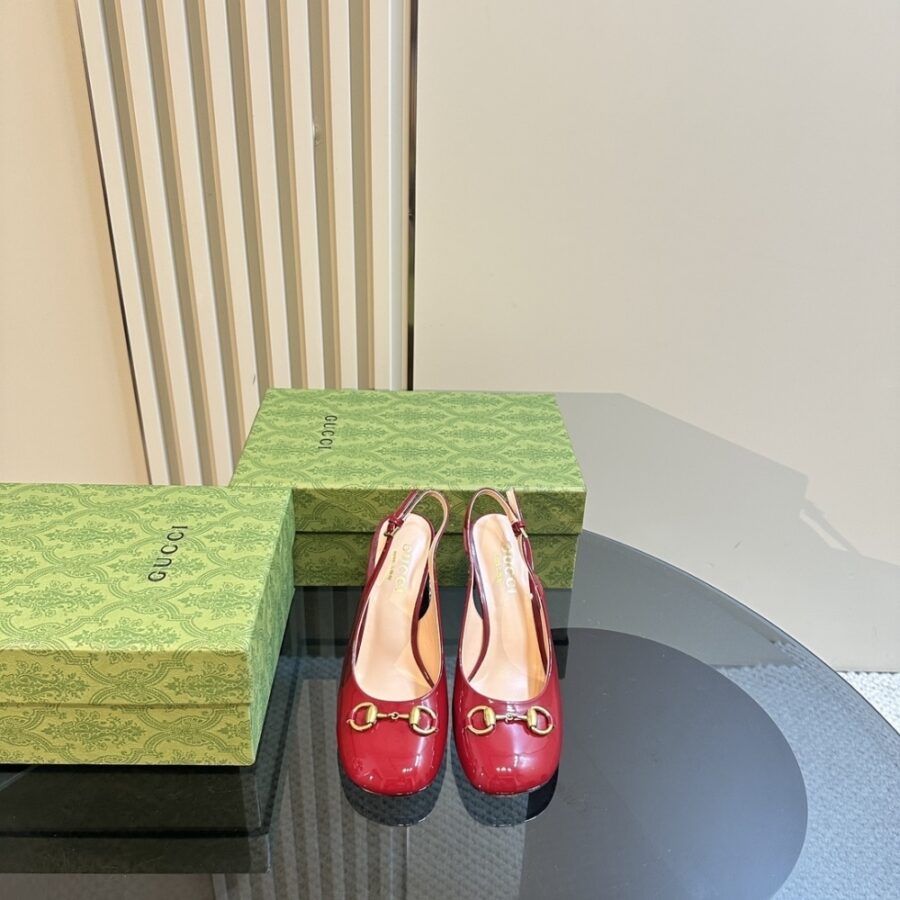 Alternative view of Gucci Women's Horsebit Pump With Crystals Red