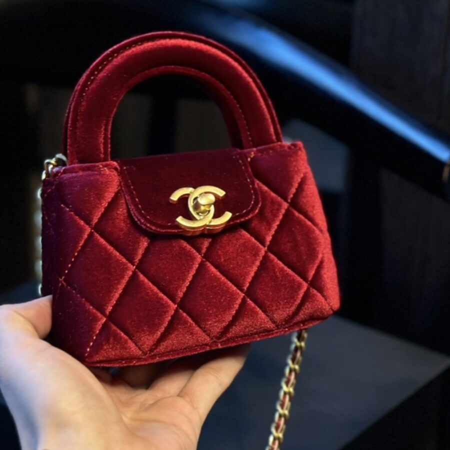 Alternative view of Chanel Velvet Nano Kelly Re Edition Red 13Cm