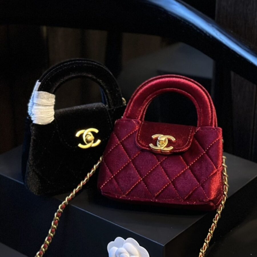 Alternative view of Chanel Velvet Nano Kelly Re Edition Black 13Cm
