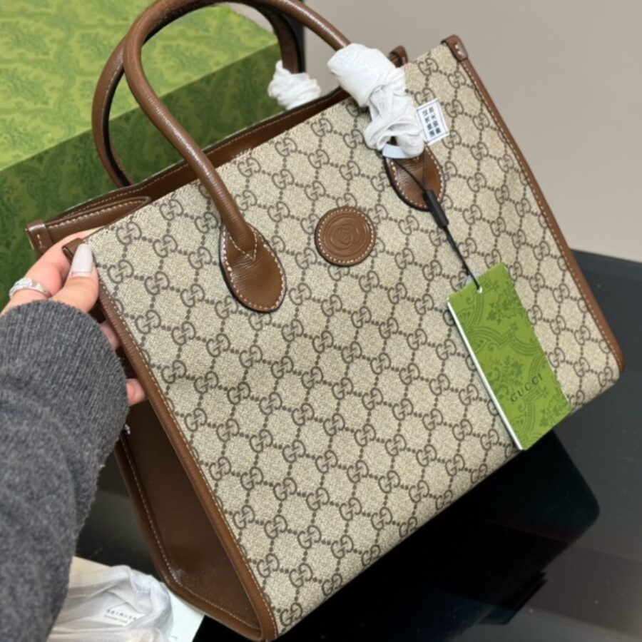 Alternative view of Gucci GG Small Tote Bag Beige Ebony 31Cm ‎‎659983 92TCG 8563