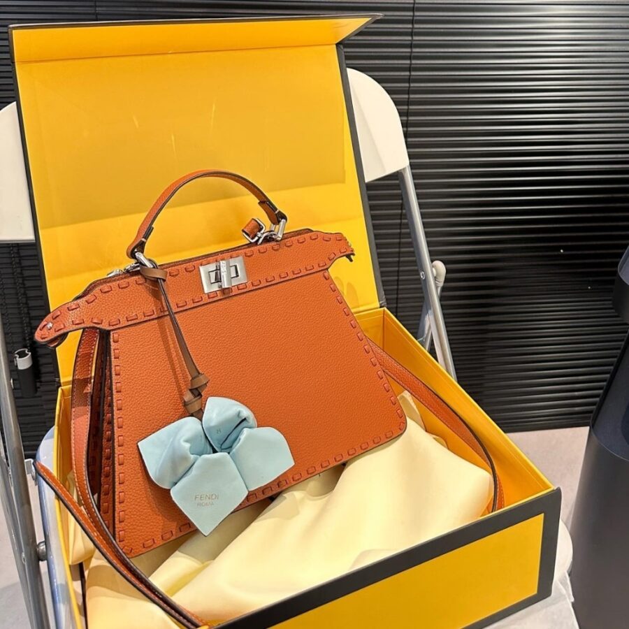 Alternative view of Fendi Peekaboo Iseeu Petite Selleria Bag Brown 27Cm 8Bn335Arbbf0Emr