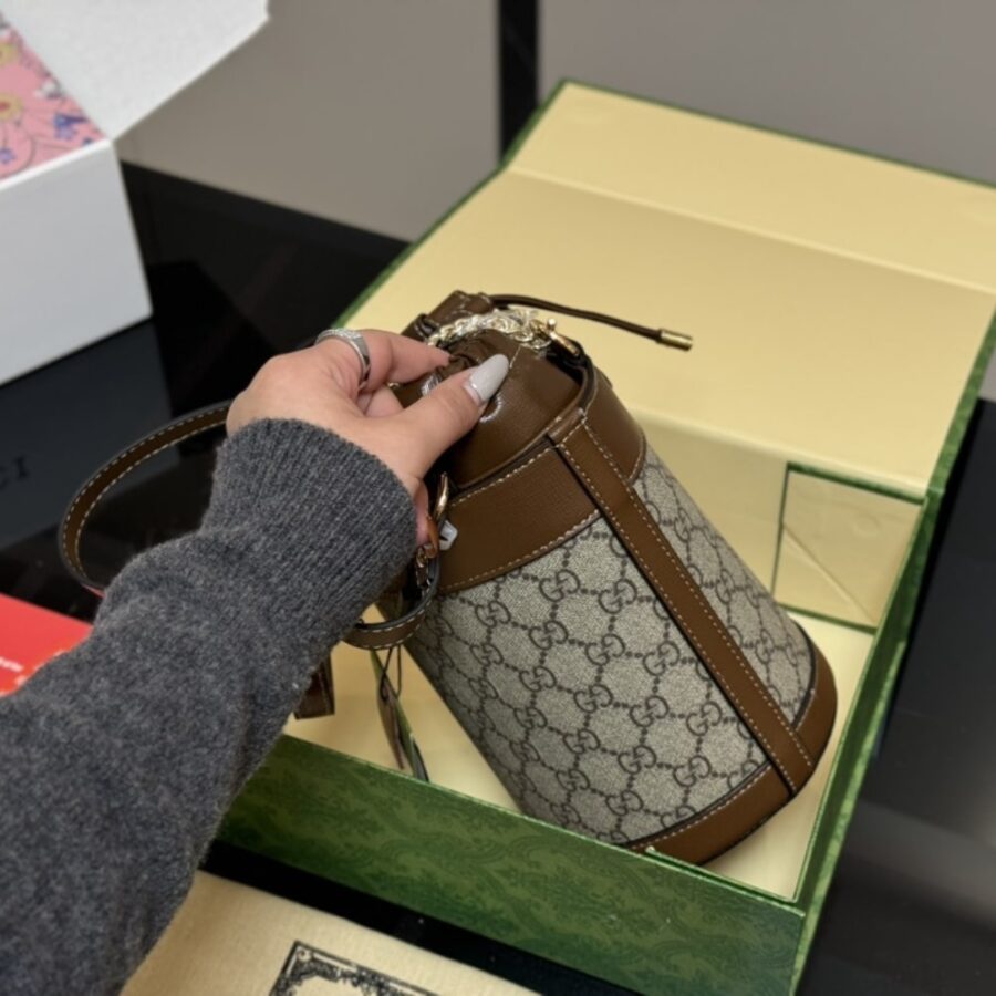 Alternative view of Gucci Horsebit 1955 Small Bucket Bag Brown 18Cm