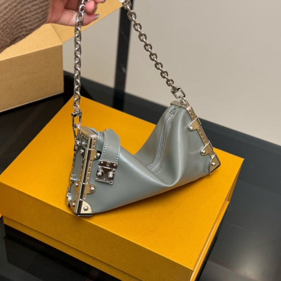 Alternative view of Louis Vuitton Slim Trunk Bag Leather Gris Trianon 23Cm M12596